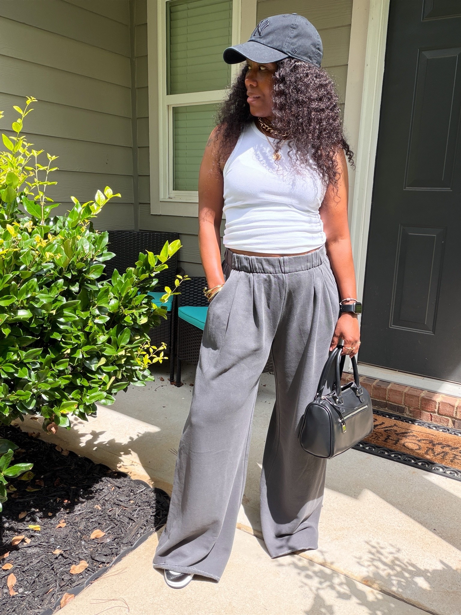 Aerie street trouser and white tank top

#LTKootd #LTKOver40 #LTKPetite