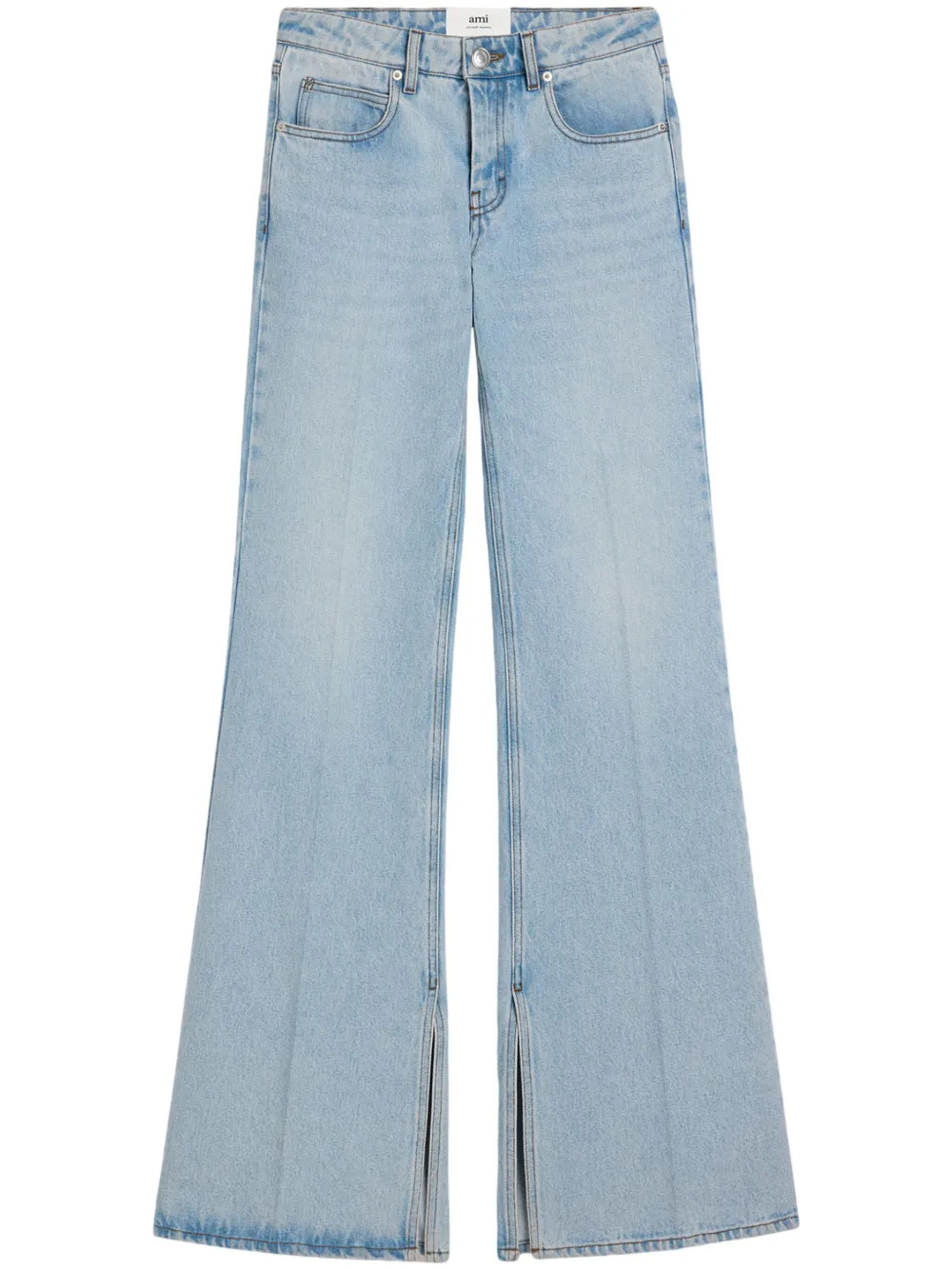 AMI Paris  flared-leg Cotton Jeans | Blue | FARFETCH HK | Farfetch (CN)