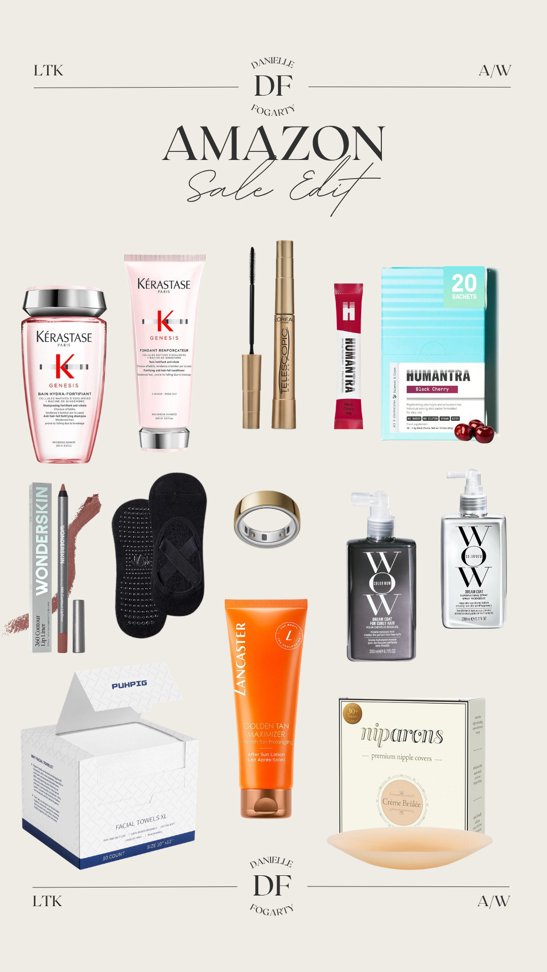 amazon sale, sale edit, beauty deals, haircare, skincare, makeup, wellness, self care, Kérastase Genesis, hair mask, strengthening conditioner, L'Oréal Telescopic mascara, mascara, Wonderskin lip liner, lip stain, collagen hair treatment, Color Wow Dream Coat, curly hair products, humidity spray, tan maximizer, after sun, facial towels, nipple covers, Amazon finds, Danielle Fogarty, LTK, autumn winter, A/W 

 #LTKsummer #LTKeurope #LTKsale
