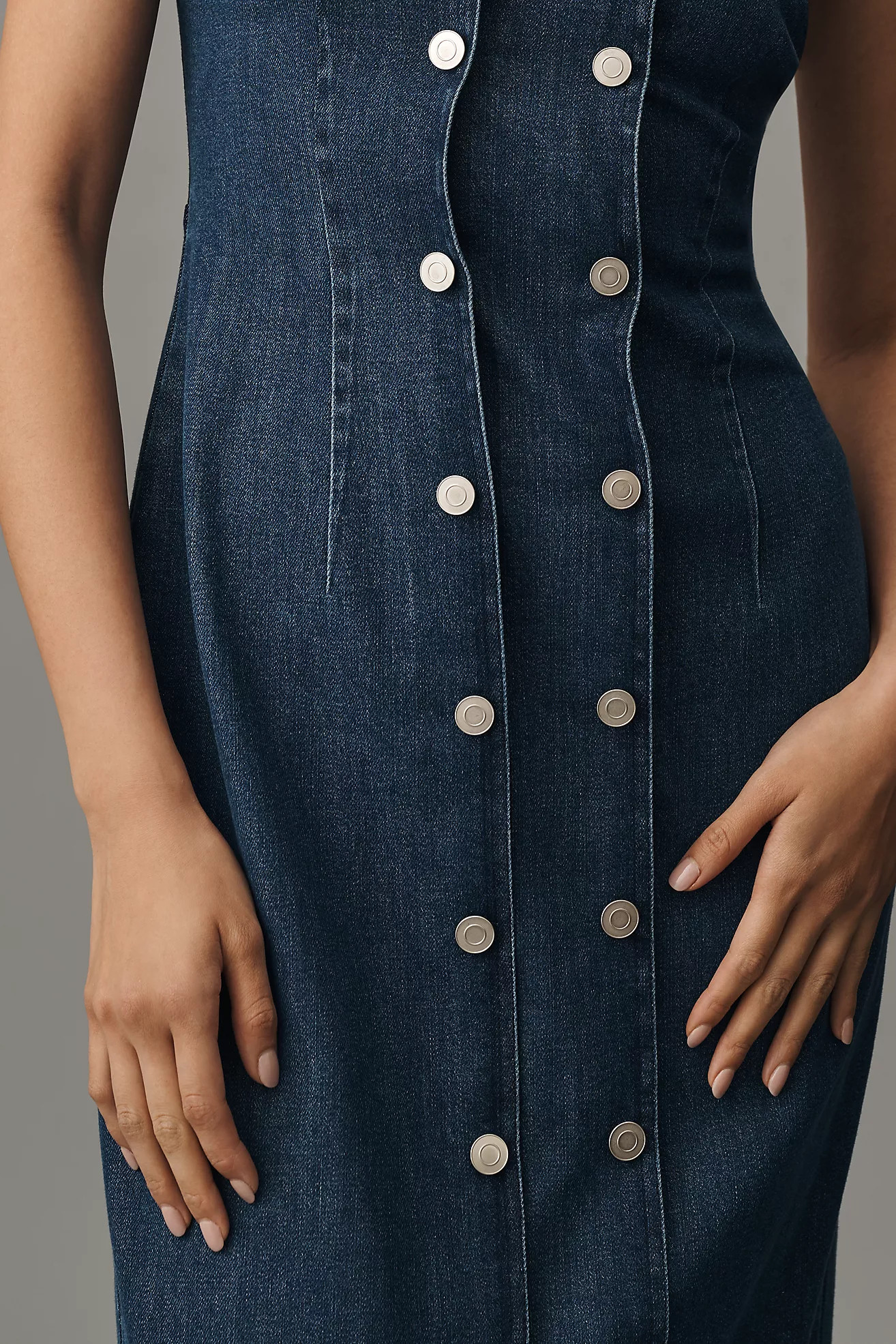 Mare Mare Strapless Buttondown Denim Dress | Anthropologie (US)