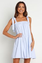 Selina Dress - Blue Stripe | Petal & Pup (US)