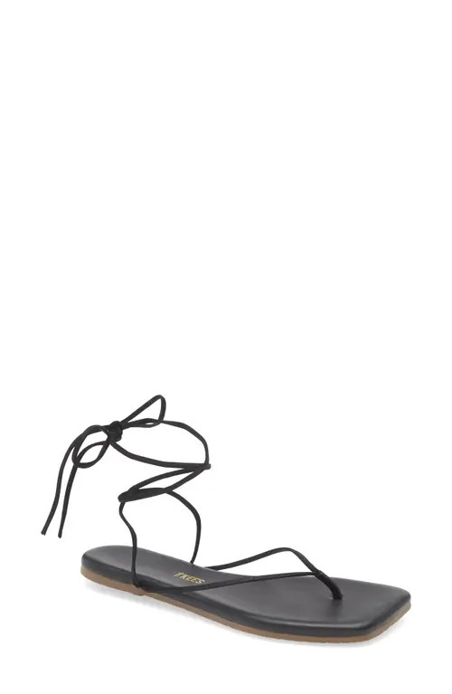 TKEES Lilu Ankle Wrap Sandal in Sable at Nordstrom, Size 7 | Nordstrom