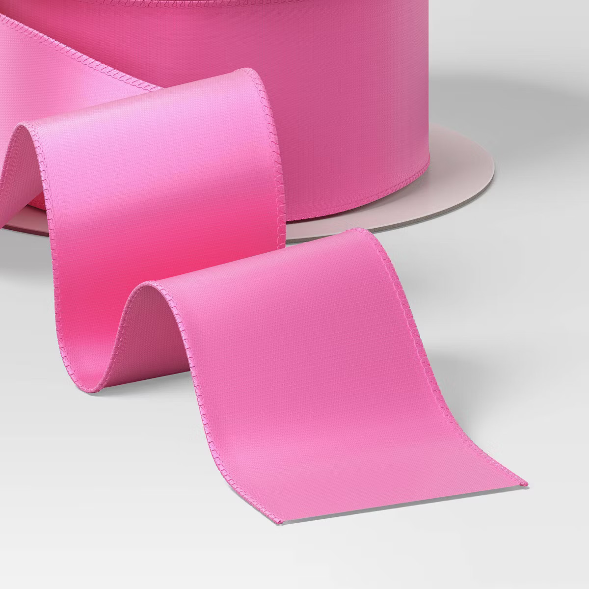 1.5" Satin Fabric Christmas Ribbon 36' Pink - Wondershop™ | Target