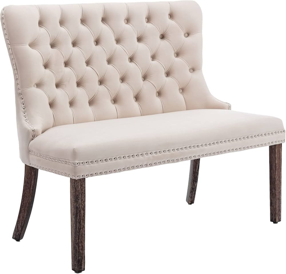 civama Velvet Loveseat Settee, Nikki Collection Modern Dining Chair, Upholstered Contemporary Ban... | Amazon (US)