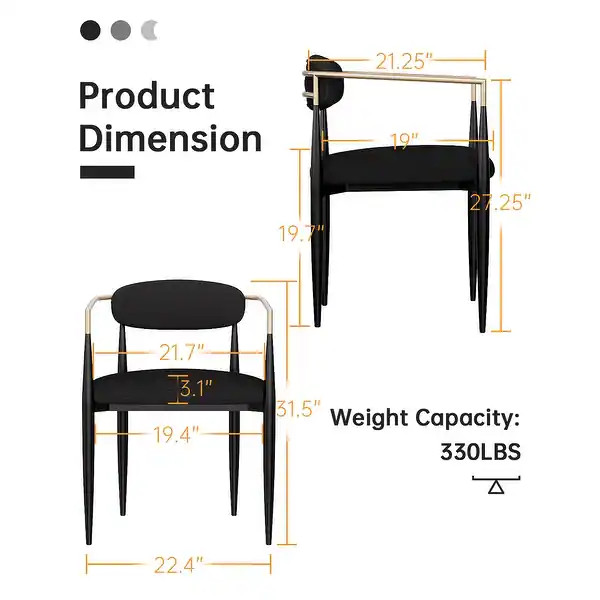 Morden Fort Modern Dining Chairs Upholstered Boucle Armchairs Set of 4 with Metal Frame | Bed Bath & Beyond