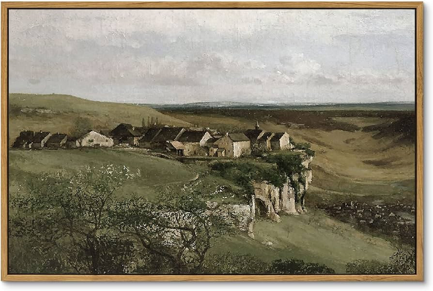 ARPEOTCY Vintage Framed Canvas Wall Art, Natural Scenery Wall Decor for Living Room, 16×24 inche... | Amazon (US)