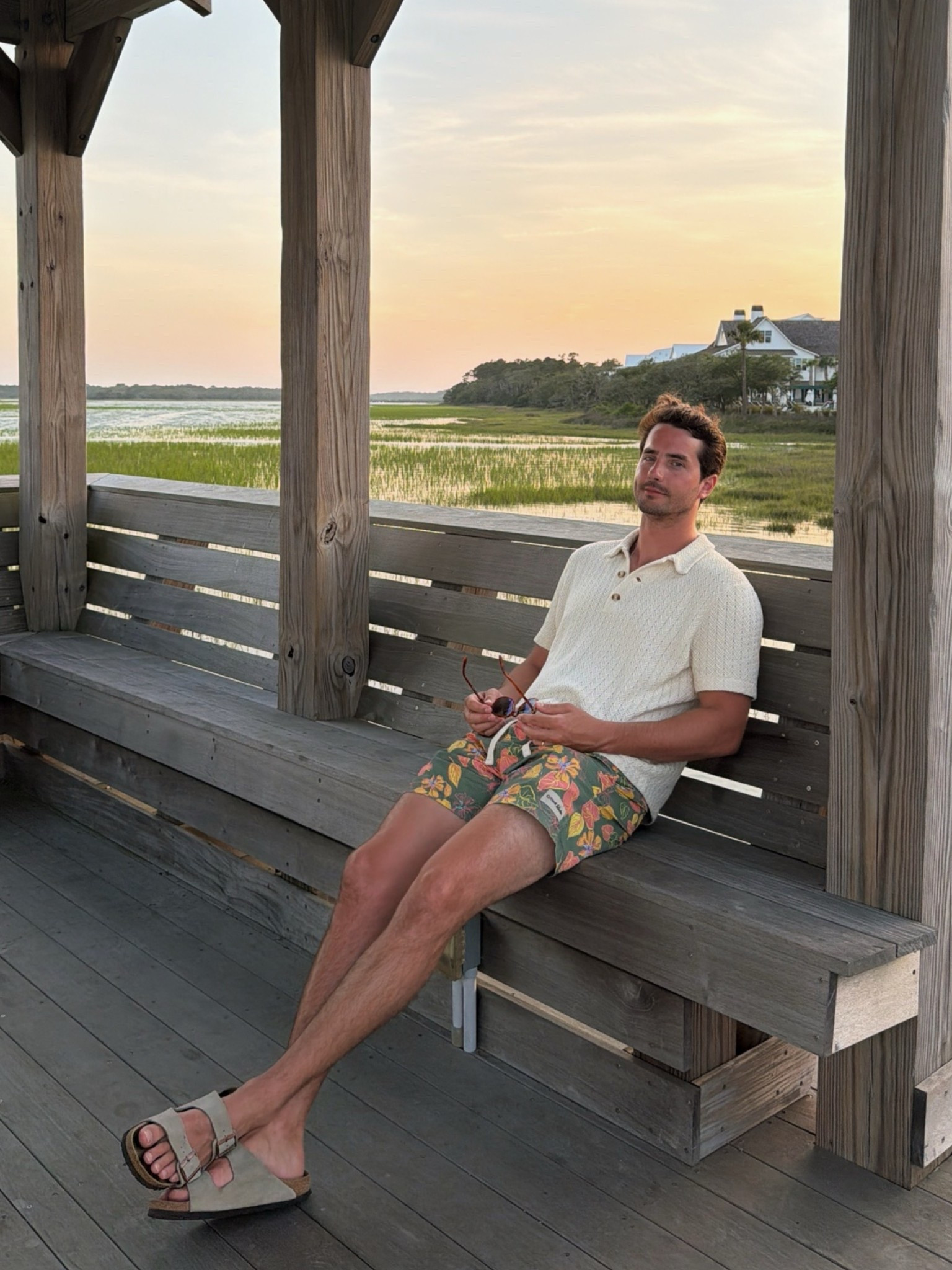 [6/30/26] Jake’s top is 100% cotton from @abercrombie and currently on sale. Boardshorts are from critical slide and unfortunately not linkable - he’s wearing the frequency 17” trunk in green

#LTKMens #LTKSwim #LTKSeasonal