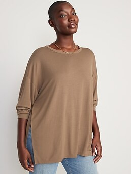 Long-Sleeve UltraLite All-Day Performance Tunic T-Shirt for Women | Old Navy (US)