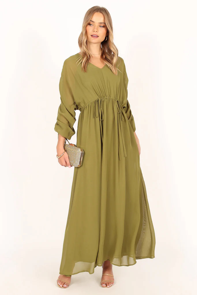 Ramona Long Sleeve Maxi Dress - Sage | Petal & Pup (AU)