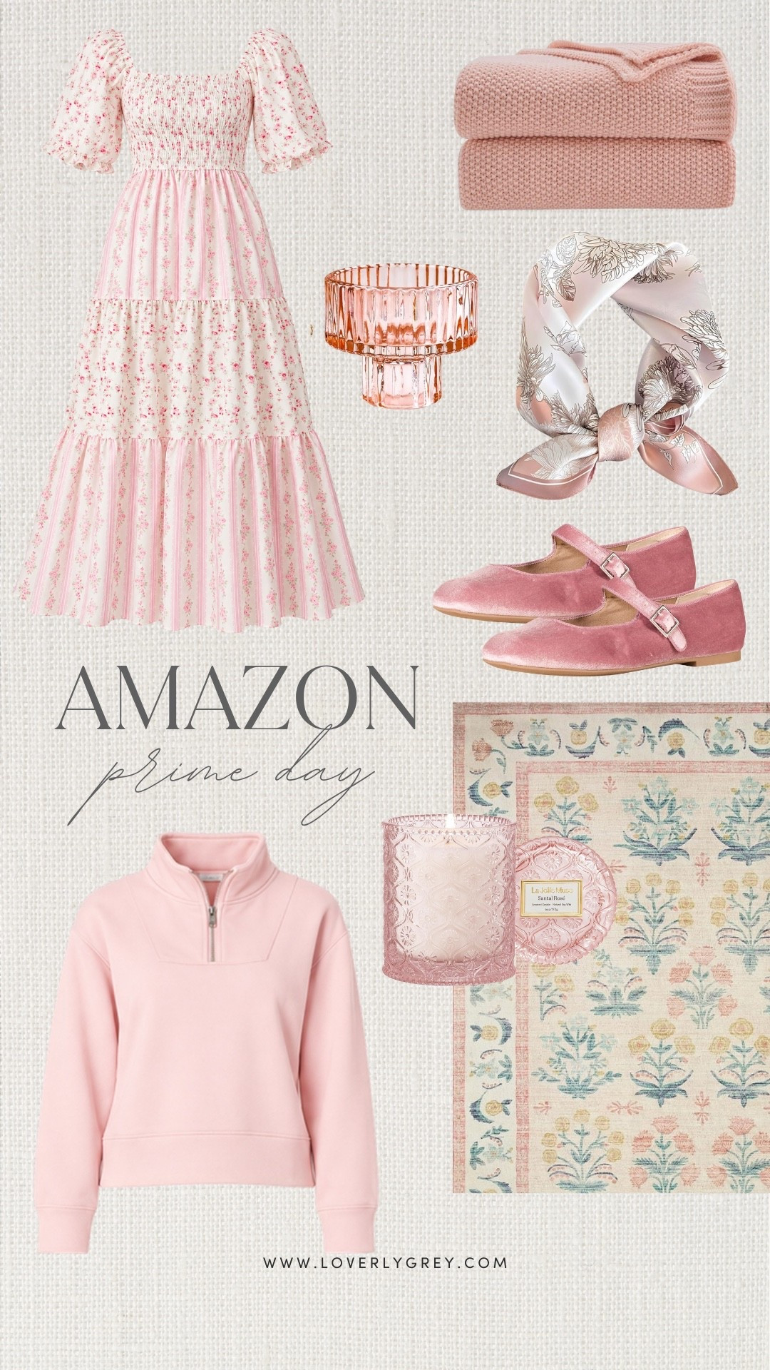 Pink Amazon Prime Day finds 🎀 A little mix of feminine fall fashion, cozy sweaters, Mary Jane flats, scarves, candles, and pretty home decor for anyone who loves adding pink to everything.