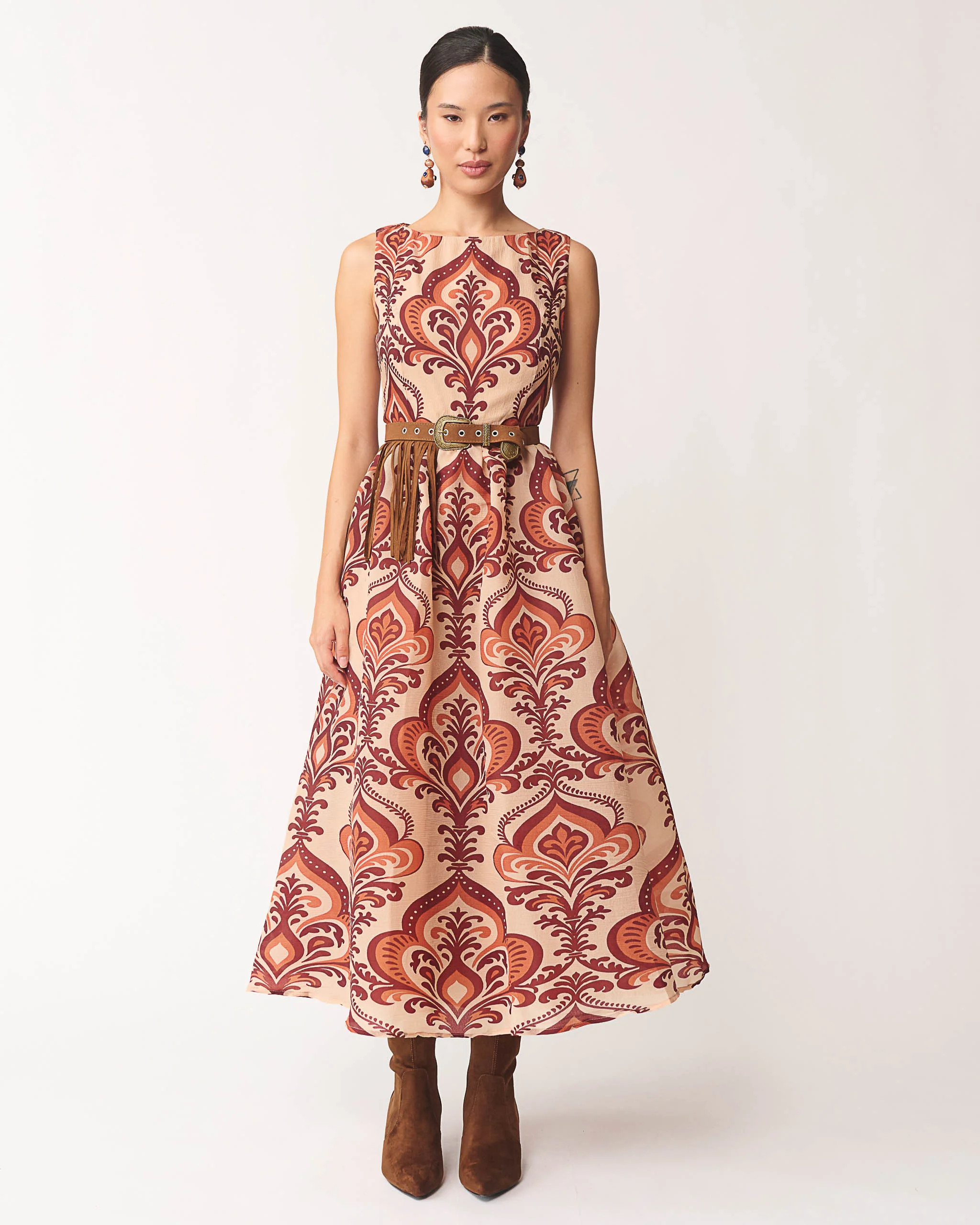 Mirela Printed Midi Dress | Benaar La
