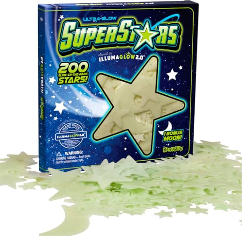 Glow in The Dark Stars - Includes Installation Material and Star map, 200 Glowstars, Only Glow Stars Powered by Our Trademarked Illumaglow2.0 | Amazon (US)