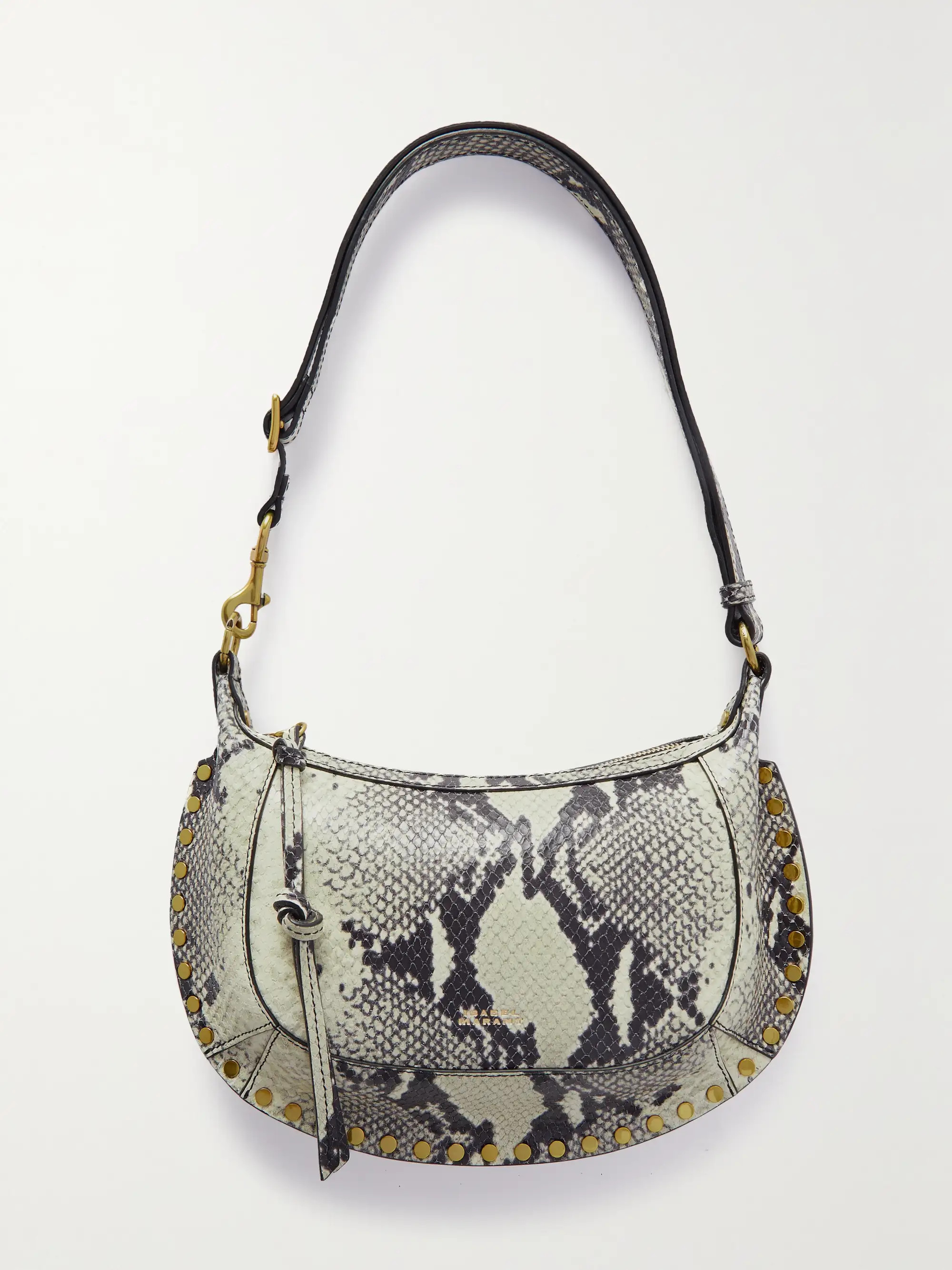 Oskan Moon embellished snake-print leather shoulder bag | NET-A-PORTER (UK & EU)