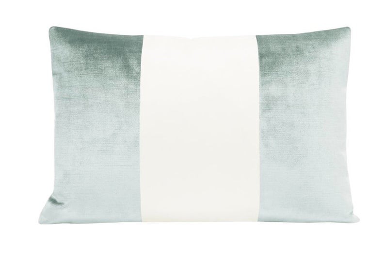 The Little Lumbar : COLORBLOCK Faux Silk Velvet // Spa Blue  | Etsy | Etsy (US)