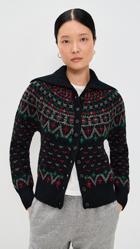 Wool Blend Long Sleeve Collared Cardigan | Shopbop