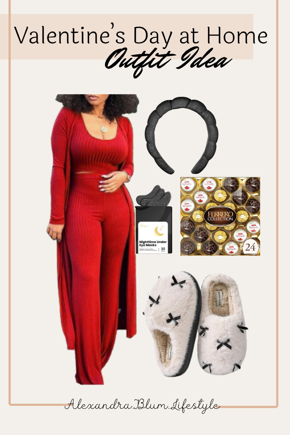 Red from Amazon perfect for staying at home for Valentine’s Day outfit! I’m in love with the fun black bow slippers, and black headband for putting makeup in or washing your face! All Amazon finds! Amazon fashion! 

#LTKFindsUnder50 #LTKSeasonal #LTKShoeCrush