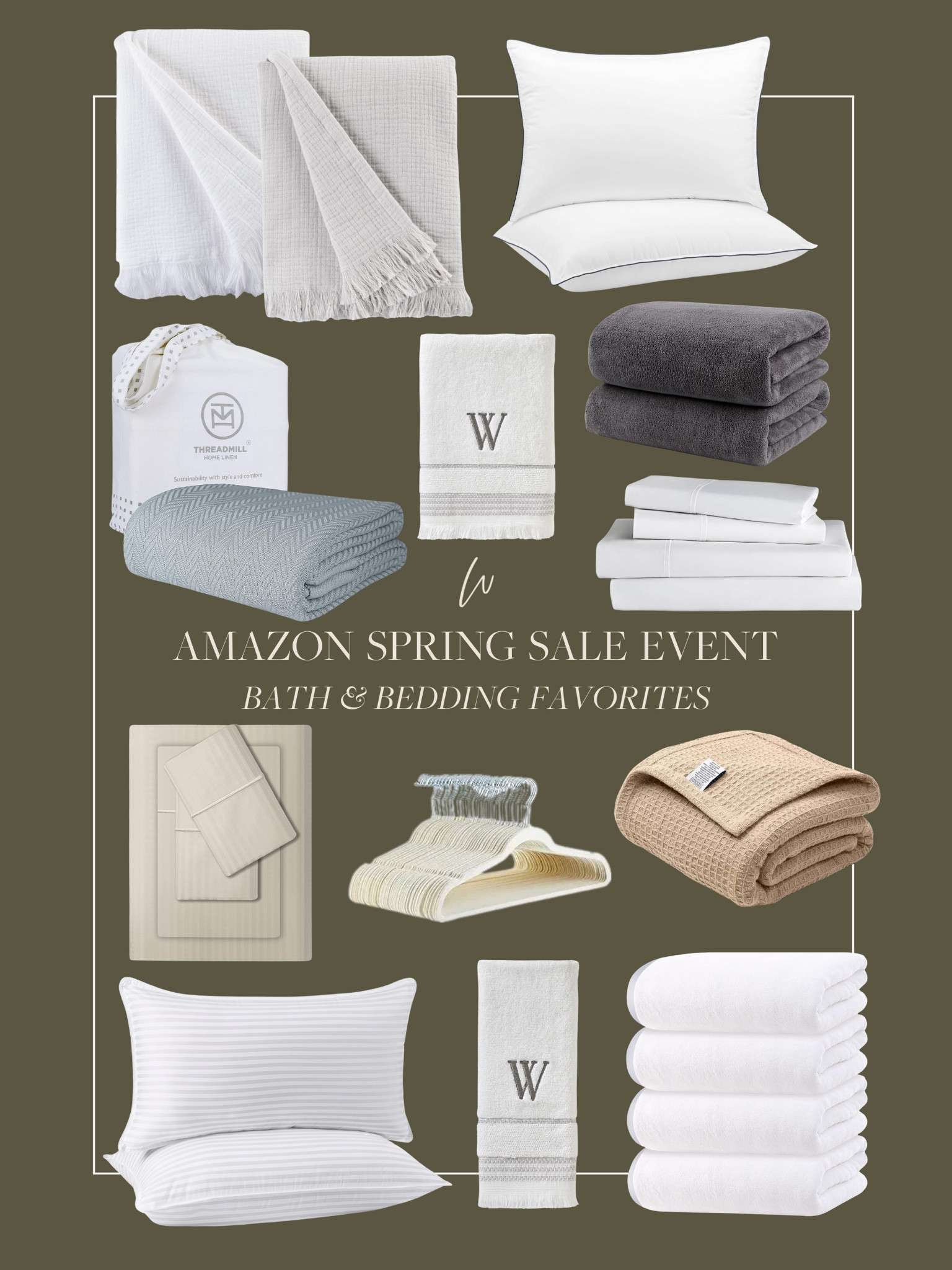 Amazon bath and bedding favorites! All of these beautiful finds are included in the Amazon Spring Big Sale event taking place now through March 25th! So many bedding sheet options with amazing reviews, and I love these muslin throws for at the end of the bed. This blue blanket is the perfect pop of color for spring. 

#LTKhome #LTKstyletip #LTKsalealert