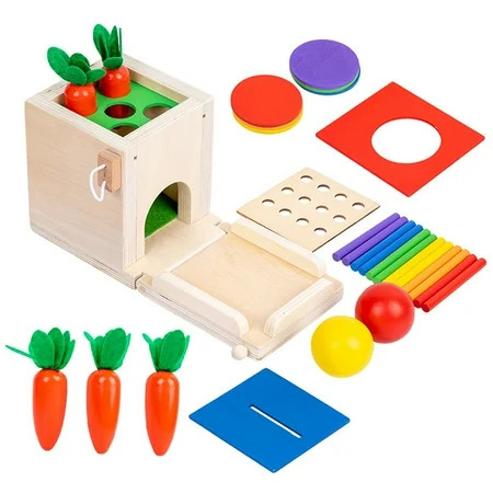 YuYiSan 1 Set of Montessori Object Permanence Box Children Montessori Toys Wooden Drawer Box Kids Toys | Walmart (US)