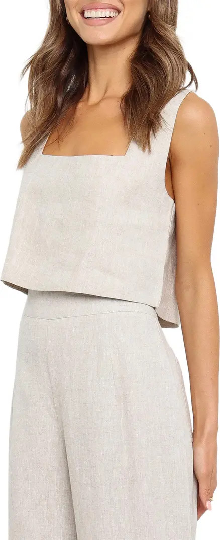 Petal & Pup Devlin Linen Crop Tank | Nordstrom | Nordstrom