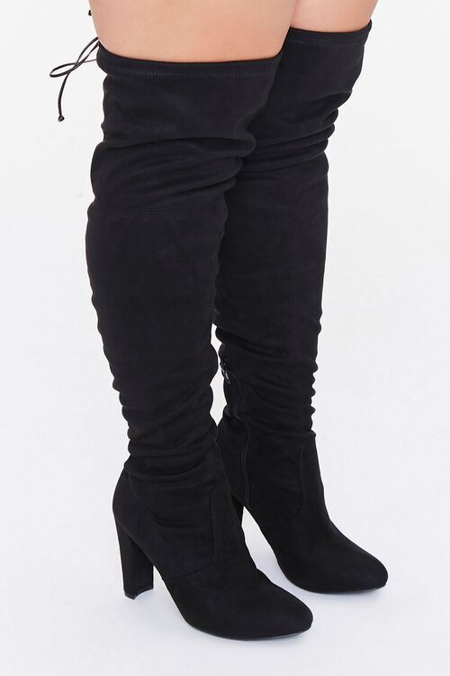 Faux Suede Block Heel Boots (Wide) | Forever 21 (US)