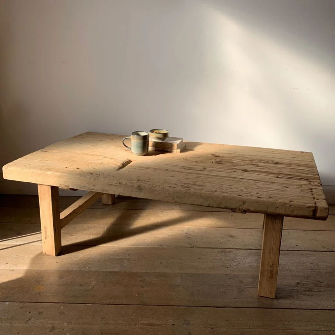 Reclaimed Solid Wood Unique Rustic Coffee Table  Realtor - Etsy | Etsy (US)