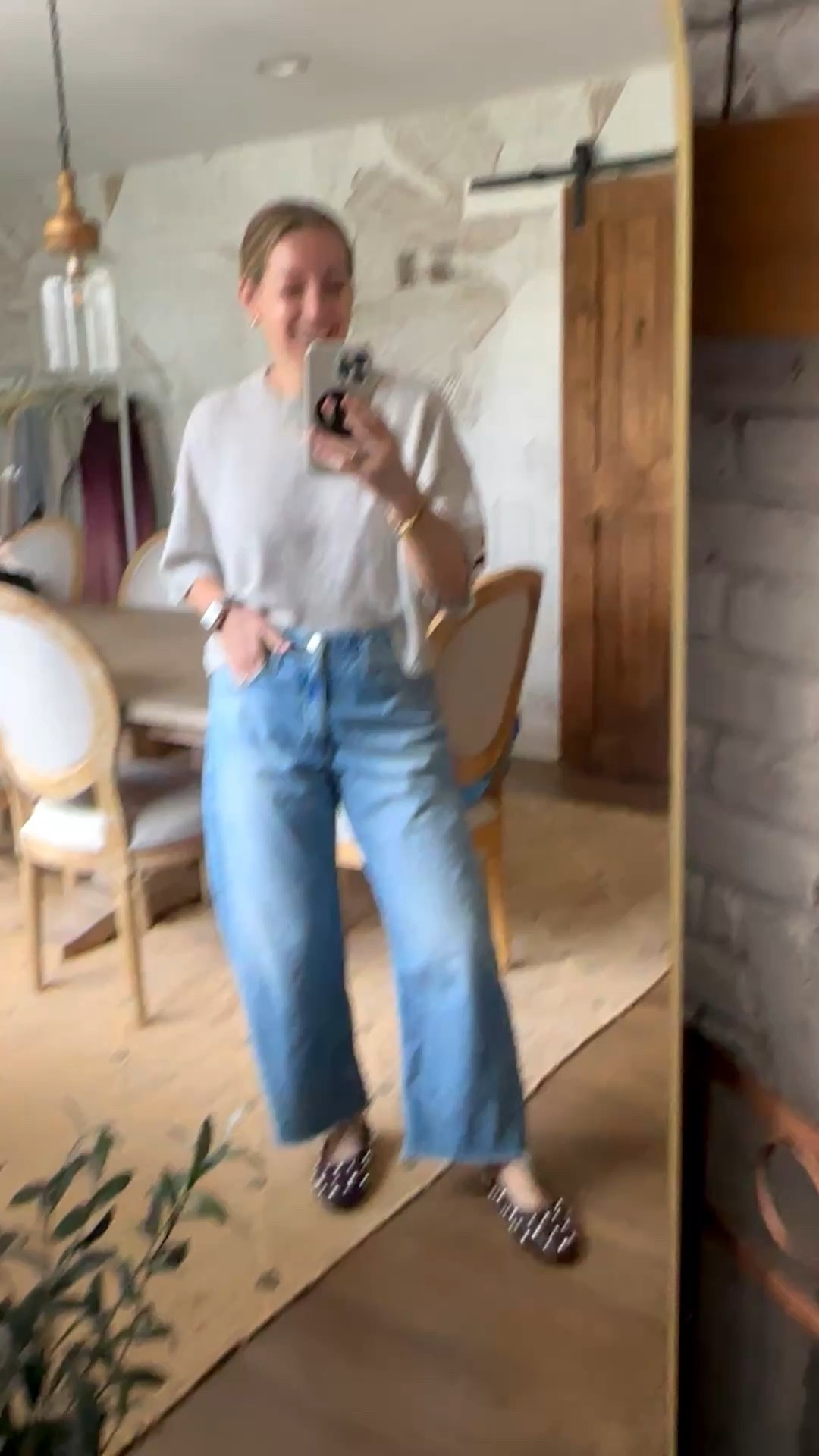 This is my party mom outfit for a mild temperature rainy New Jersey day. I am in a small cashmere boxy crop tea and a size 29 regular denim. Both are so soft and uncomfortable. I’ve had the top for years and have it in multiple colors, it is lightweight and perfect for the spring. It’s so soft and cozy in the jeans are also so soft. I have already worn them almost every day and washed them about five times! I have them in white also because they are just so good! ￼￼￼

#LTKmomlife #LTKootd #LTKdayinmylife