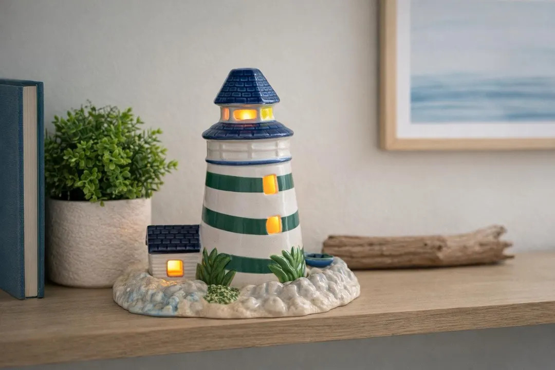 Pfaltzgraff Lighthouse Tealight Candle Holder Coastal Nautical Light House | Etsy (US)