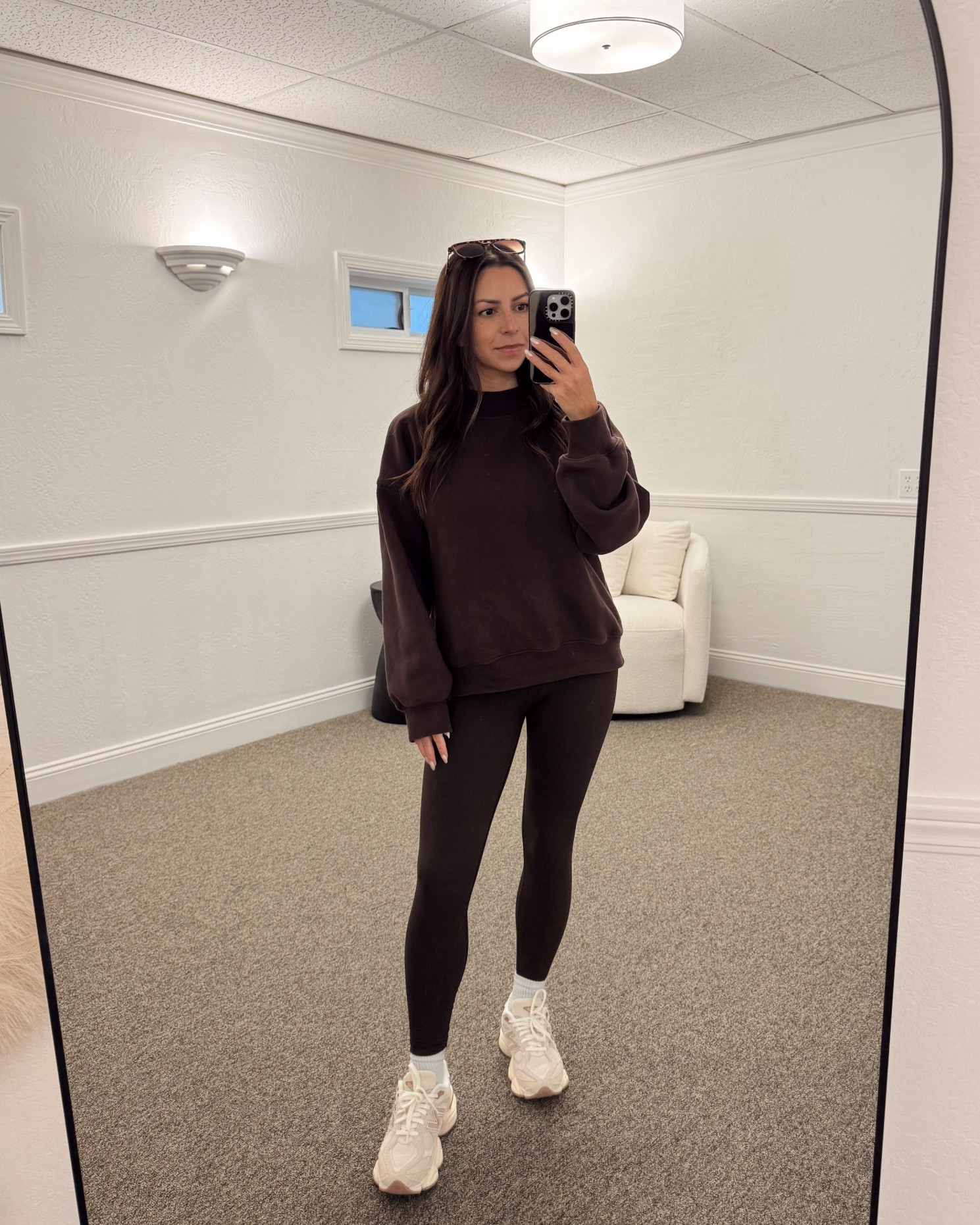 This mock neck sweatshirt is so cozy! I sized up for more of a relaxed fit. These ribbed leggings are super soft and petite friendly!

Abercrombie sweatshirt- medium
Aerie ribbed leggings- small short
New balance 9060 sneakers
Amazon sunglasses

Petite, casual outfit, brown outfit, athleisure, active wear, travel outfit 

#LTKootd #LTKSeasonal #LTKPetite