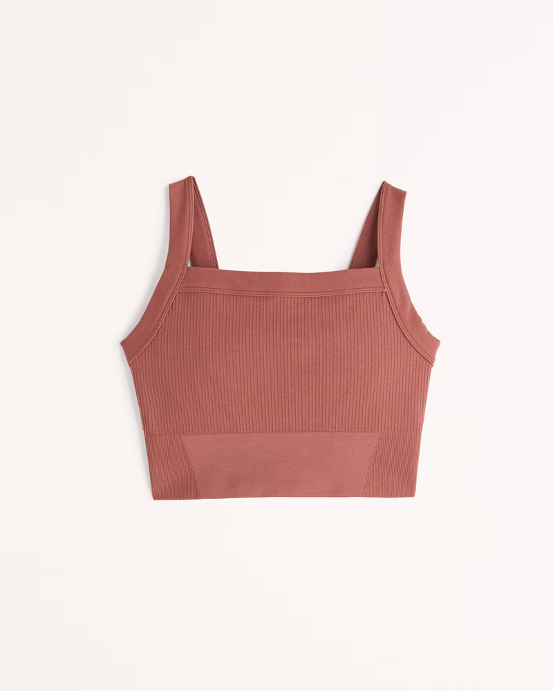 YPB seamlessCORE Ribbed Squareneck Tank | Abercrombie & Fitch (US)