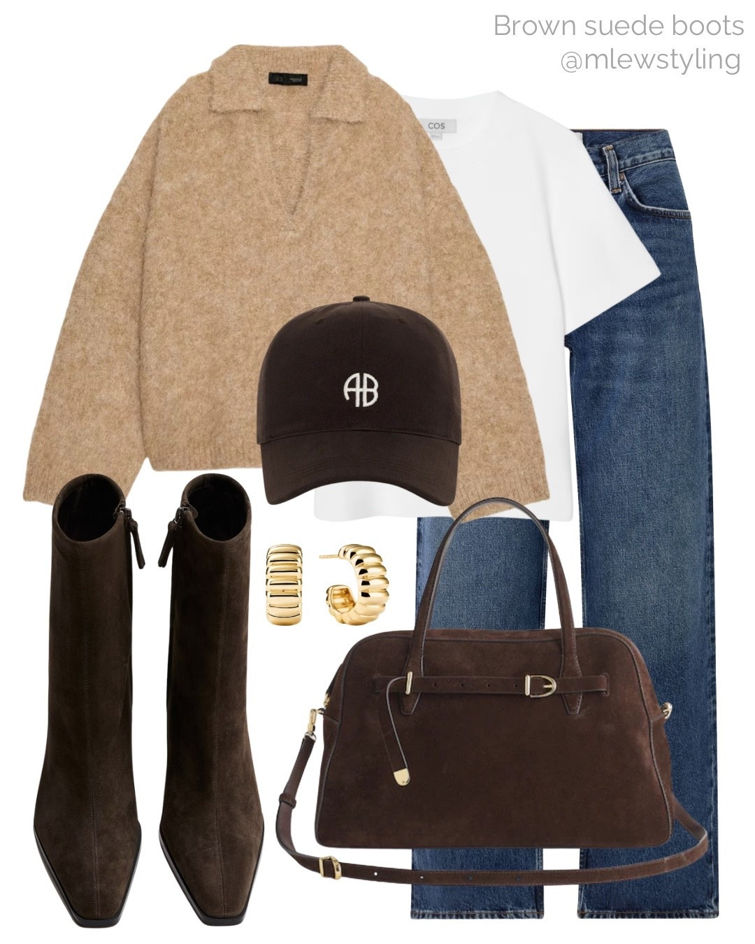 Neutral fall outfit with brown suede boots 🤎🍂

Tags: autumn outfit, heeled ankle boots, new-in H&M, knit polo sweater, Zara jumper, COS white t-shirt, agolde dark wash jeans, brown suede tote bag, casual workwear, office outfit

#LTKShoeCrush #LTKWorkwear #LTKSeasonal