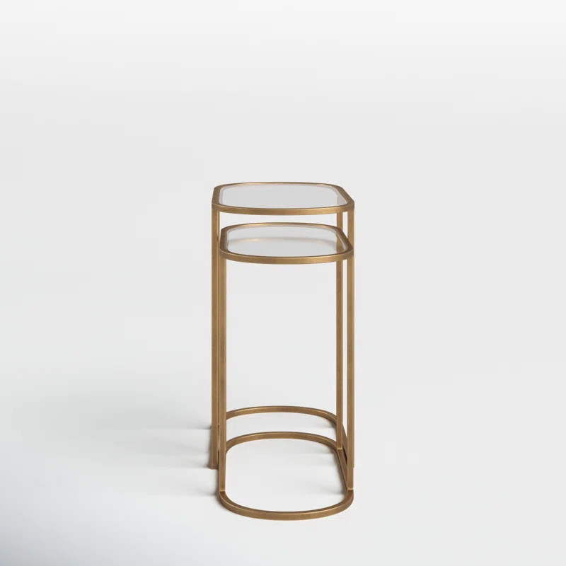 Lutterworth Glass Top Nesting Tables | Wayfair North America