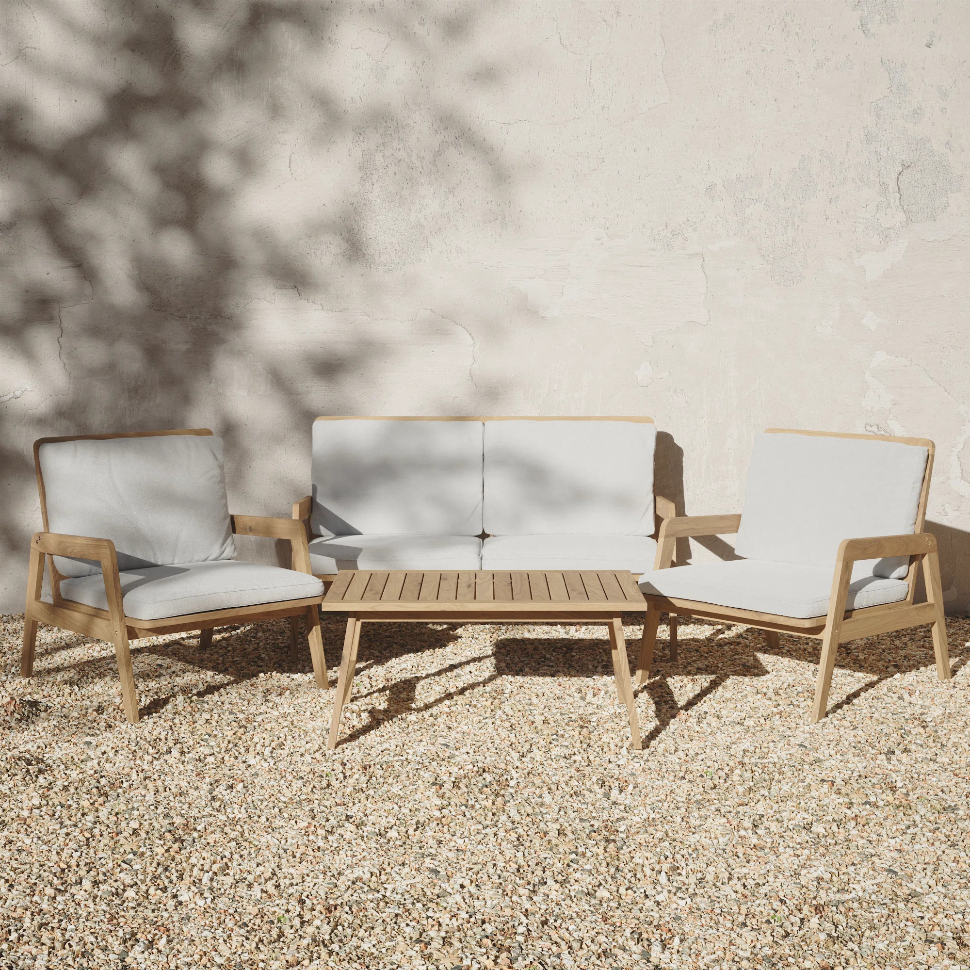 Makhel 4 Piece Sofa Seating Group with Cushions | Wayfair North America