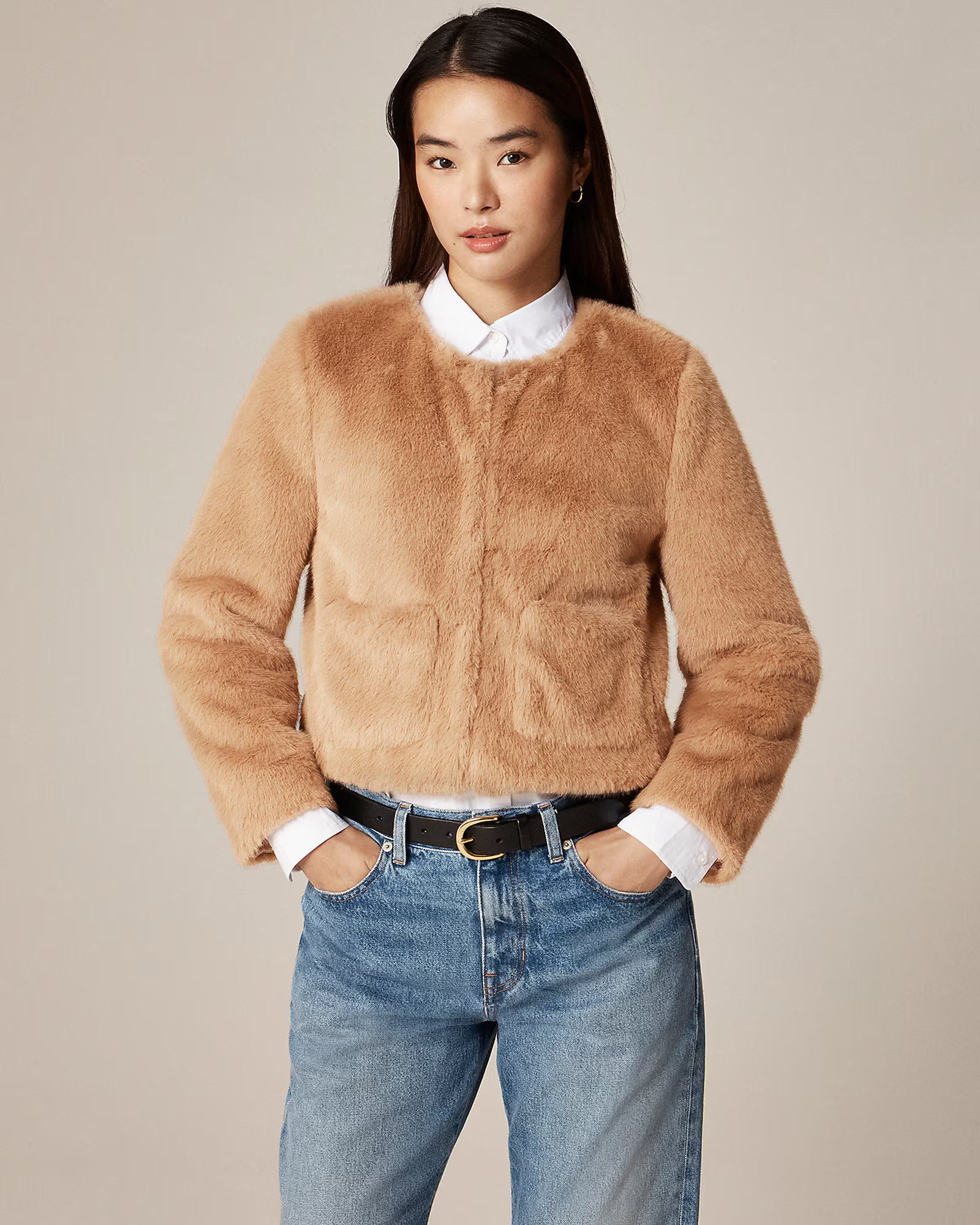 Faux-fur lady jacket | J. Crew US