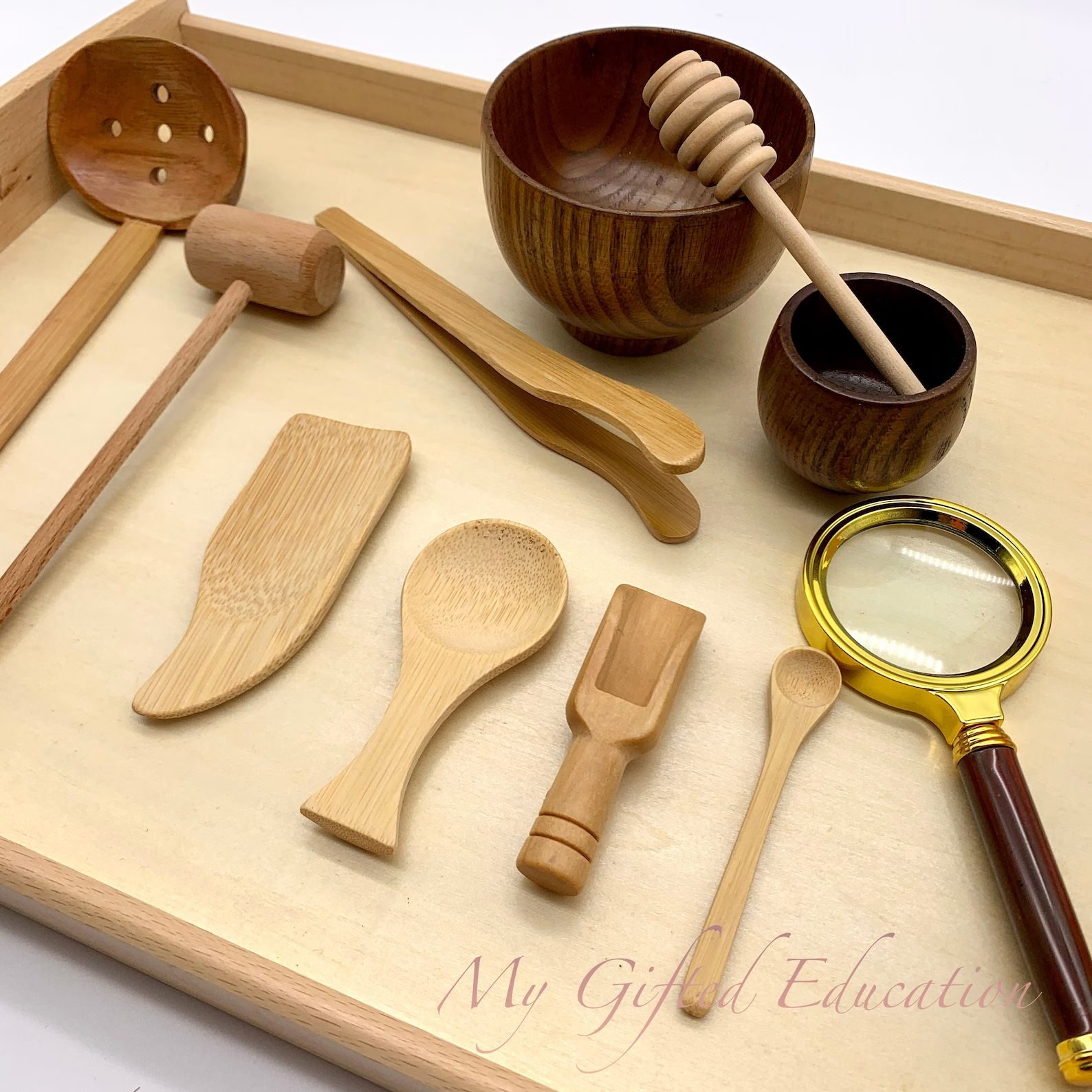 11pc Montessori Waldorf Sensory Bin Tools  Wooden Sensorial | Etsy | Etsy (US)