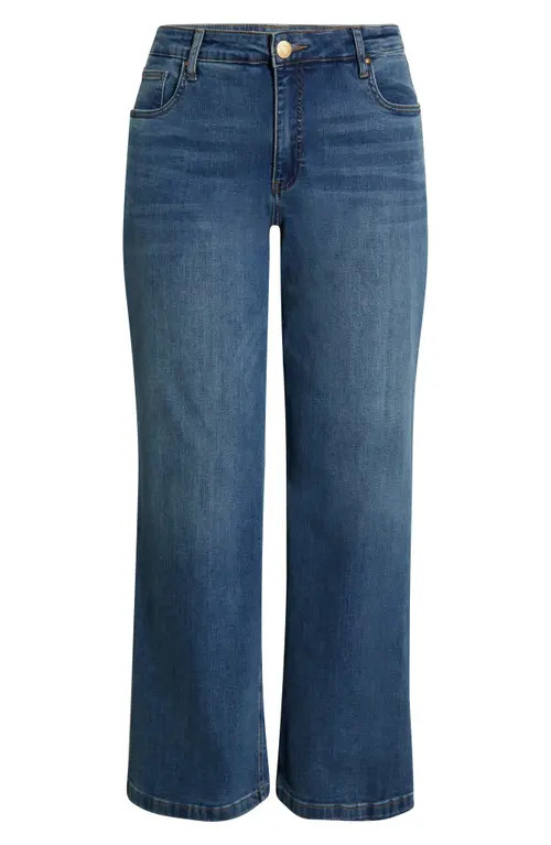 KUT from the Kloth Jean High Waist Wide Leg Jeans in Sharper at Nordstrom, Size 20W | Nordstrom