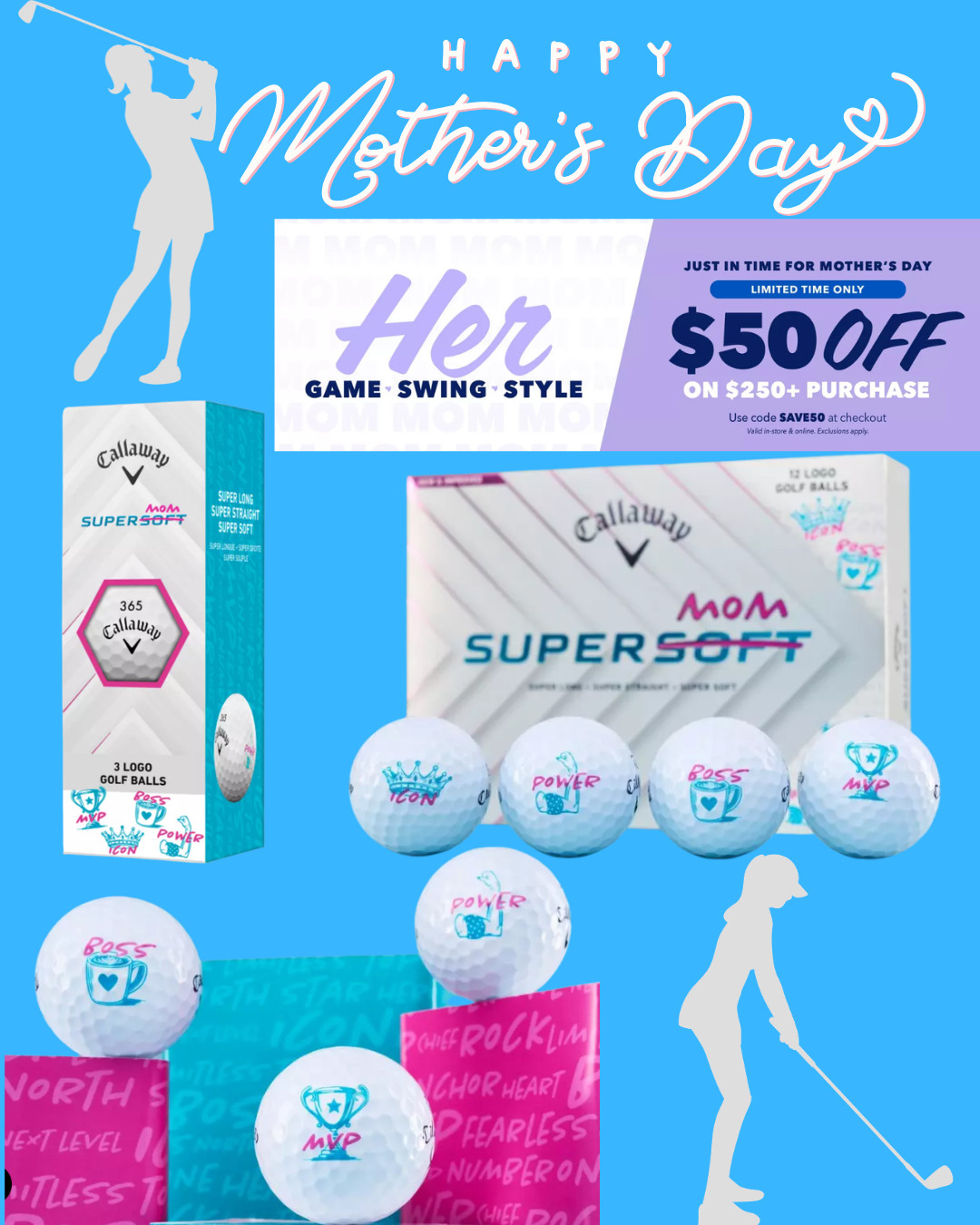 Mother’s Day Gift for Golf Moms: Super Mom Golf Balls ⛳💗 

Shop: Save $50 off $250 with Code SAVE50 

 #LTKMothersDay #LTKmomlife #LTKActive