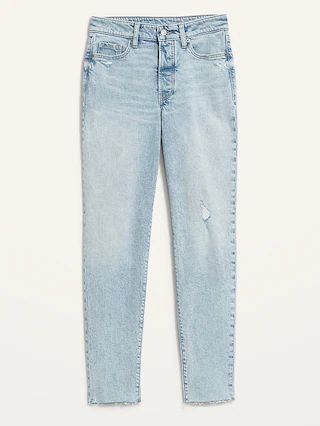 High-Waisted O.G. Straight Button-Fly Cut-Off Jeans for Women | Old Navy (US)