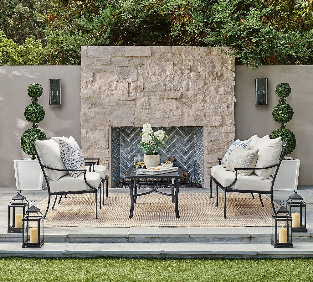 Faux Potted White Cone Hydrangea | Pottery Barn (US)