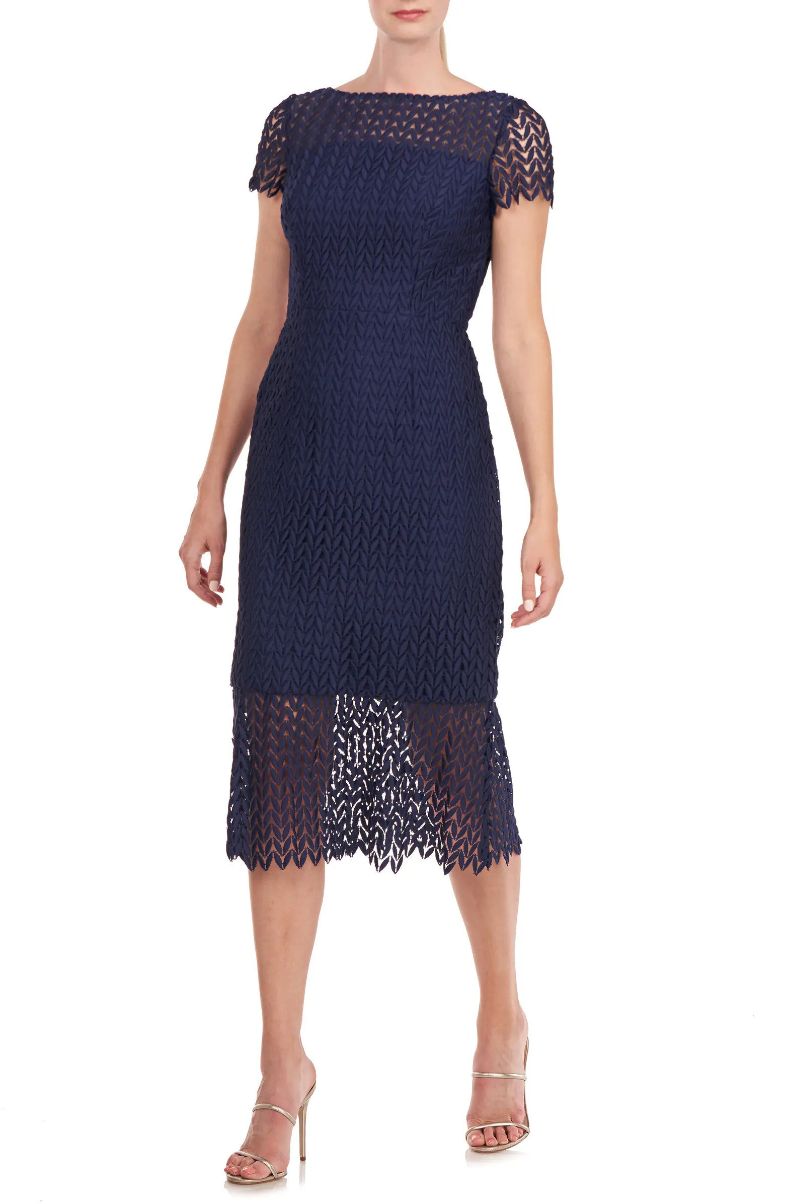 Tatum Floral Lace Midi Cocktail Dress | Nordstrom
