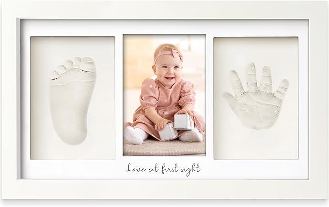 Baby Hand and Footprint Kit - Baby Footprint Kit, Newborn Keepsake Frame, Baby Handprint Kit,Pers... | Amazon (US)
