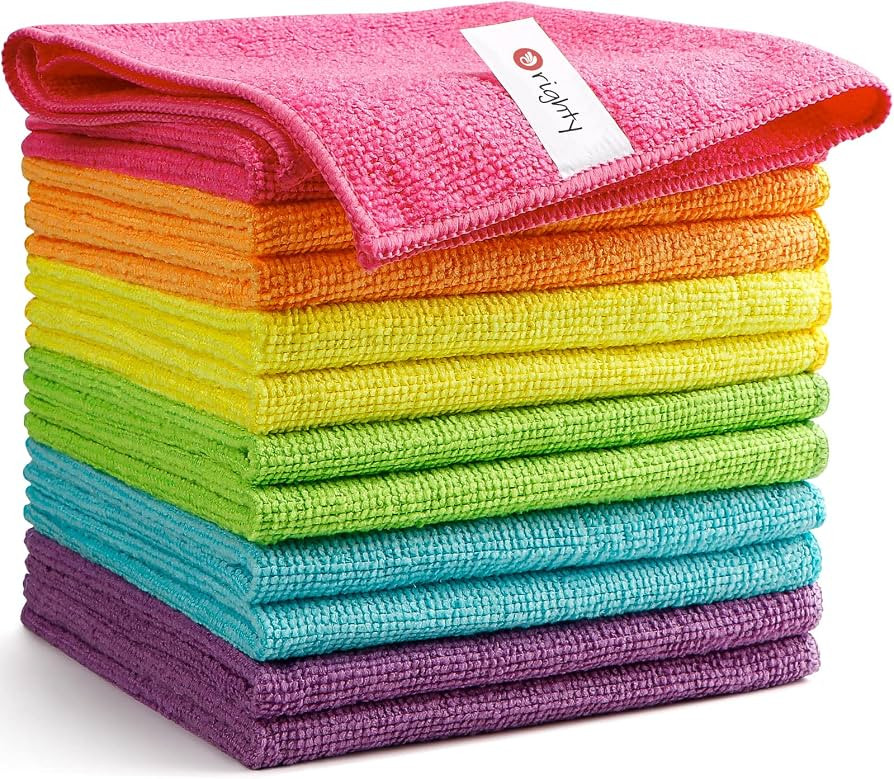 Orighty Cleaning Cloths Pack of 12, Highly Absorbent Microfiber Cleaning Supplies, Lint Free Clot... | Amazon (US)