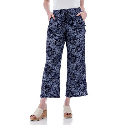 Aventura Clothing Women's Sorrento Print Pant - Dark Blue, Size X Large | Target