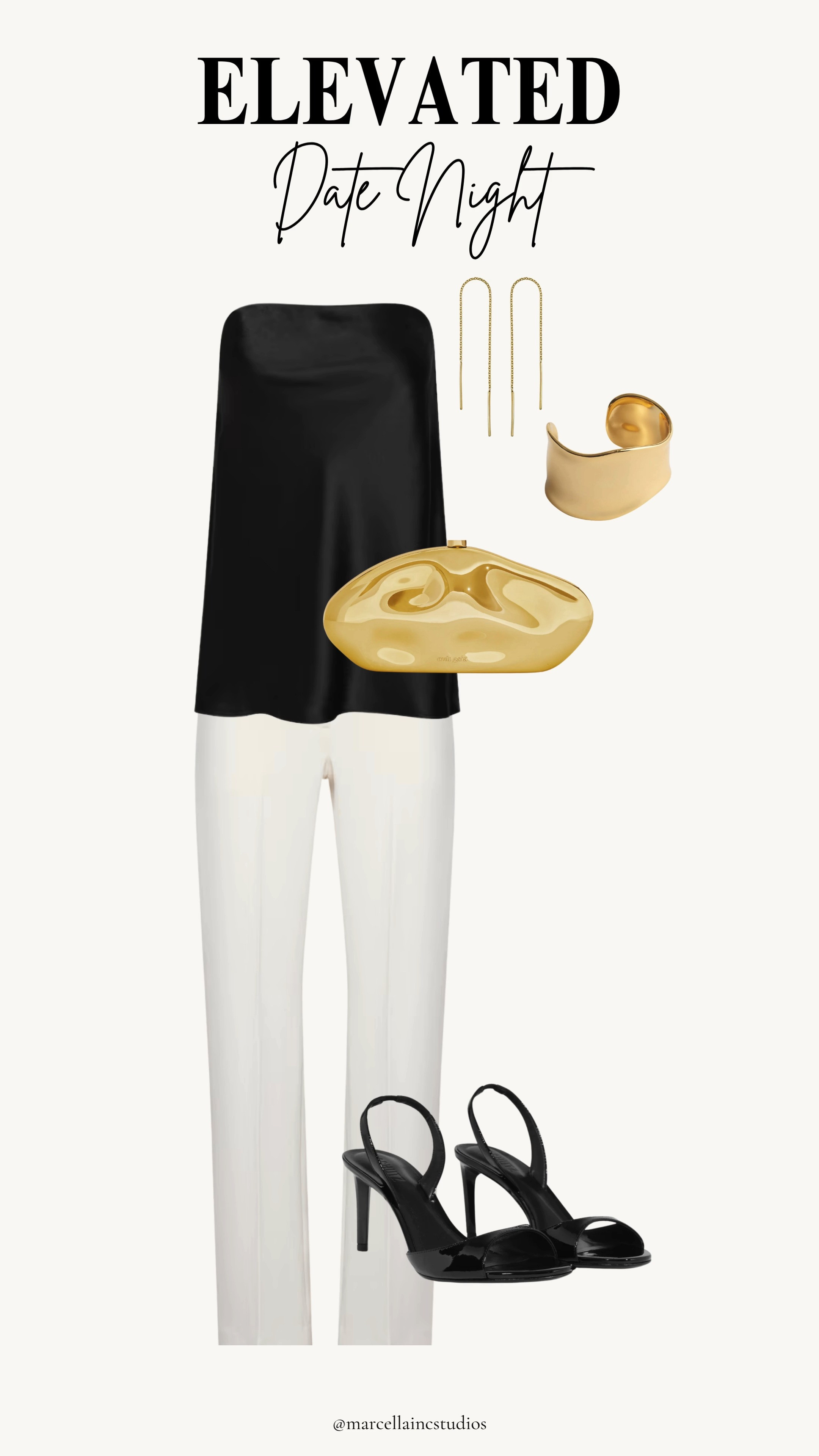 Elevated, Chic Date night  Black Aritizia long top balanced out with  + white slim trouser + slingback Schutz patnent heel. Gold details from Madewell cuff and Anna Luisa earrings — all linked. #LTKStyleTip #datenightoutfit #summeroutfit #datenight #summernightoutfit #yachtoutfit

#LTKSeasonal #LTKOver40 #LTKTravel