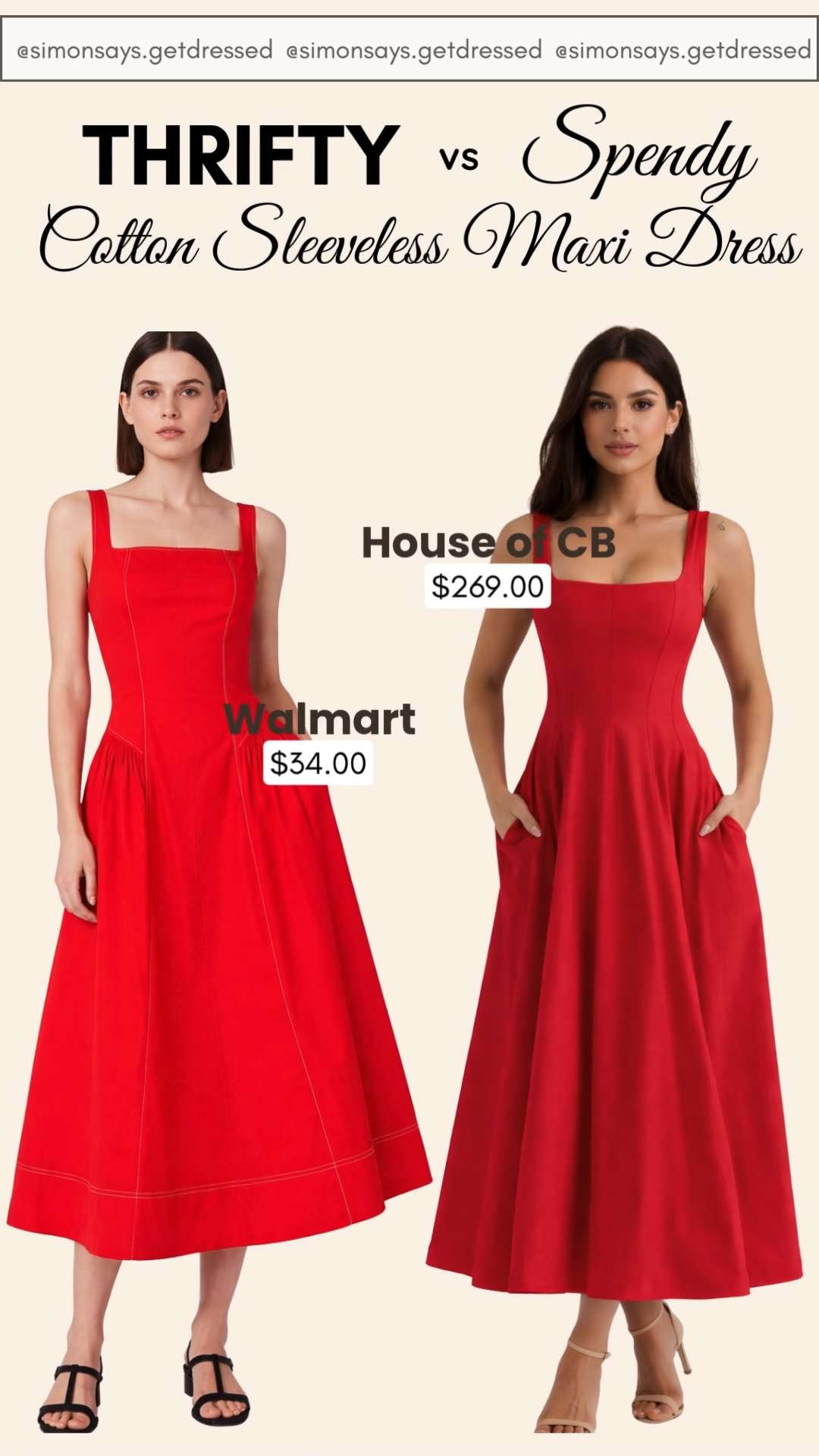 Cotton Sleeveless Maxi Dress 🤍 One is budget-friendly, one is a splurge—both are closet staples. Hit the bell in my LTK 🔔 (top right) so you get all the exclusives first! #LTKootd 

 
