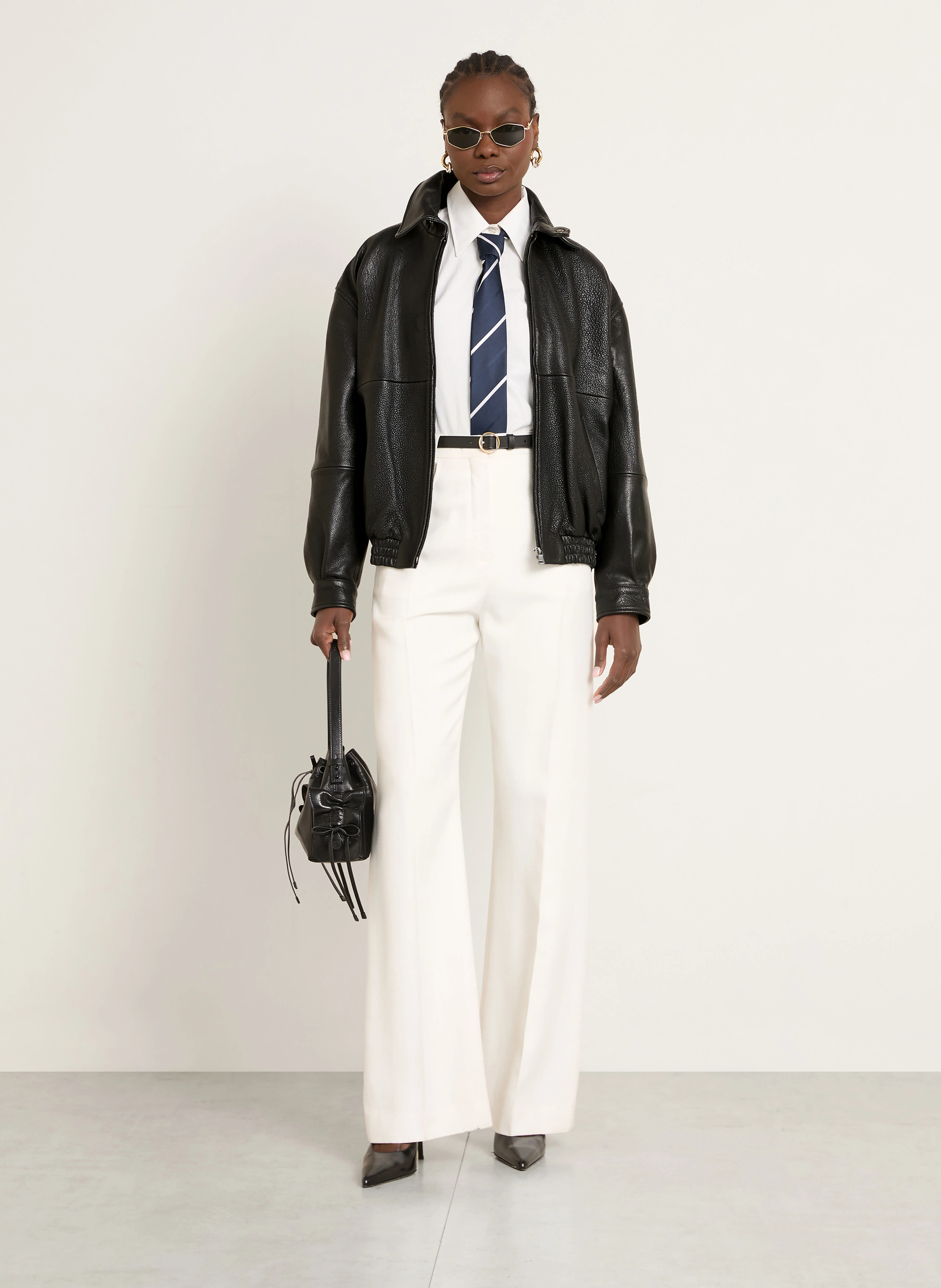 NOUR HAMMOUR Lederblouson DORAN in schwarz | Breuninger (DACH)