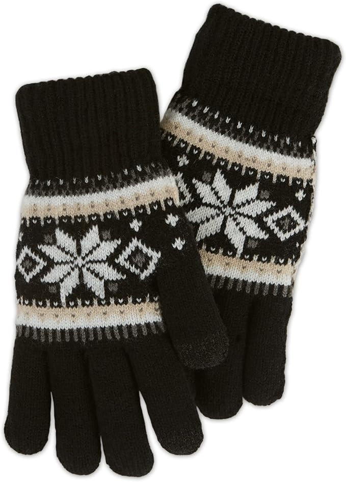 Hadley Wren Womens Cozy Fair Isle Gloves Soft & Plush, Lined for Keeping Cold Hands Warm in Winte... | Amazon (US)