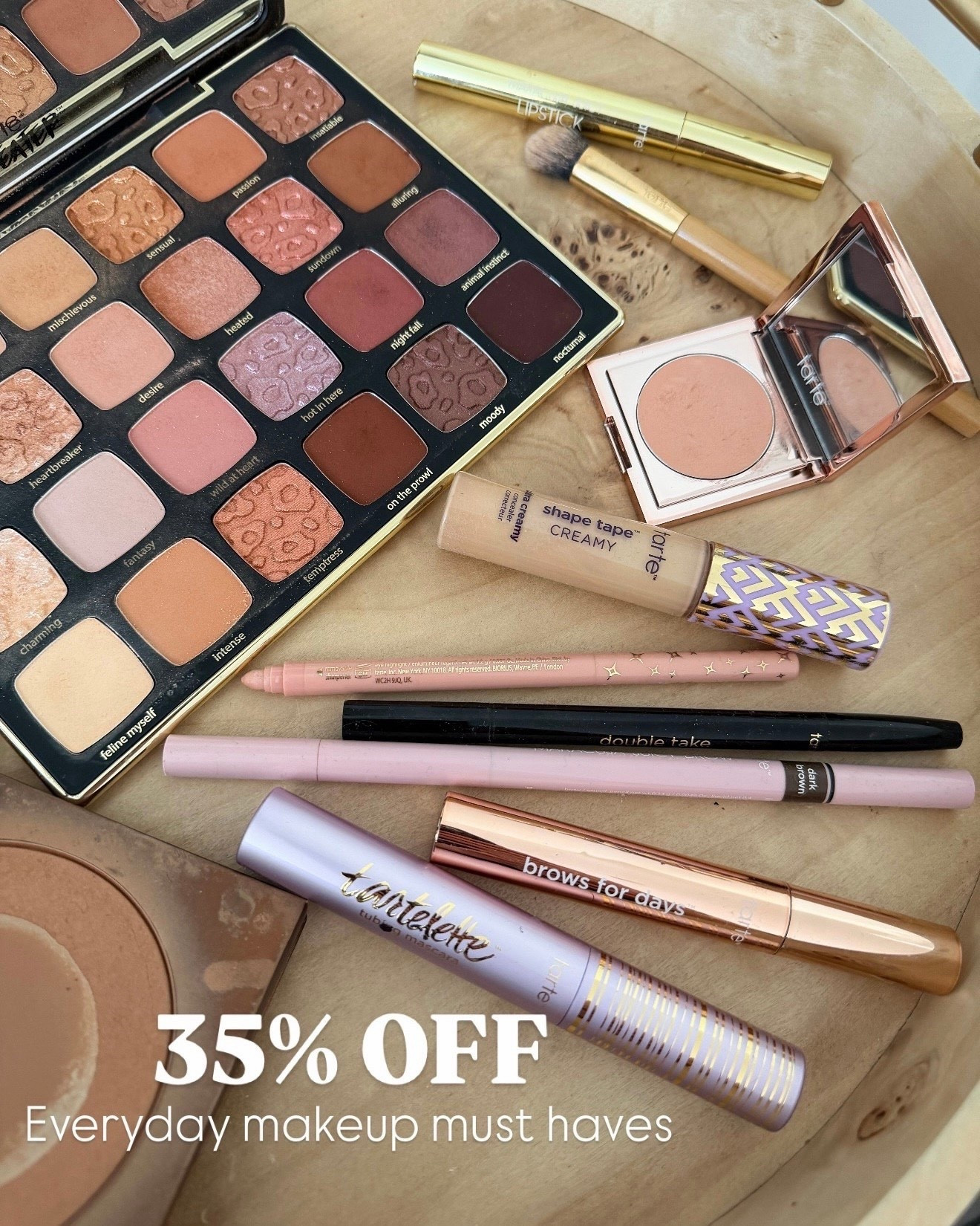 Save 35% off my everyday makeup favorites 
Dark under eye concealer, concealer brush, aging skin concealer ( I alternate between the two), eye brightening pencil, liquid/pencil eyeliner, microblading brow pen and brow gel, best mascara, face bronzer, go to eyeshadow palette, lipstick, not pictured…but love plumping lip liner, maracuja juicy lip balm, foundation sponge and bronzer brush (use with blush as well)  @Tarte 

#LTKSaleAlert #LTKBeauty #LTKSpringSale