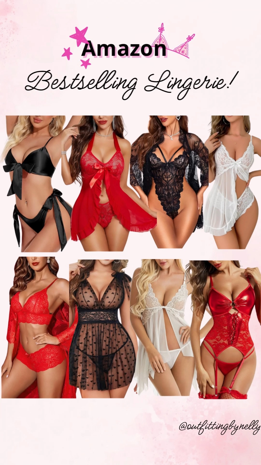  Amazon bestselling lingerie ♥️

#lingerie #amazon #amazonfashion #valentines #lingeriesets #amazonlingerie #lacelingerie #bridal #sexylingerie #babydoll #babydolls #teddybabydoll #valentinesday #valentinesoutfit #valentinesideas #valentinesgifts

Amazon sleepwear
Amazon loungewear
Amazon lounge sets
Amazon lingerie sets
Amazon sleepwear
Amazon bras and bralettes
Amazon lace lingerie 
Amazon babydoll 
Strappy lace lingerie 
Lace bodysuit 
Suspenders
Lace bralette
Sexy pajama set
Silky pajamas
Lace mini slip
Lace robe
Corsets
Panties
Babydolls
Slips
Nipple pasties
Bridal collection 
Lace lingerie set
Teddy lingerie set
Lingerie lace bodysuit 
Mini babydoll lingerie 
Sexy nightwear 
Babydoll nightgown
Avidlove lingerie 
Garter set
Sheer mesh babydoll
Push up bra
Soft bra
Comfy pajamas
Comfy loungewear
Amazon best sellers
Amazon sleepwear
Amazon basics
Amazon pajamas
new arrivals 
Home lounging 
Gift guide
 new trends 
Walmart finds
Amazon finds
Amazon fashion 
Valentines day
Valentines lingerie 
Valentines outfit
Valentines gifts 
Valentines day ideas
Valentines gifts for him
Valentines gift ideas
Date night ideas 
Gift ideas for him
Husband gift ideas
Boyfriend gift ideas
Friend gift ideas 


#LTKFestival #LTKselfcare #LTKSpringSale