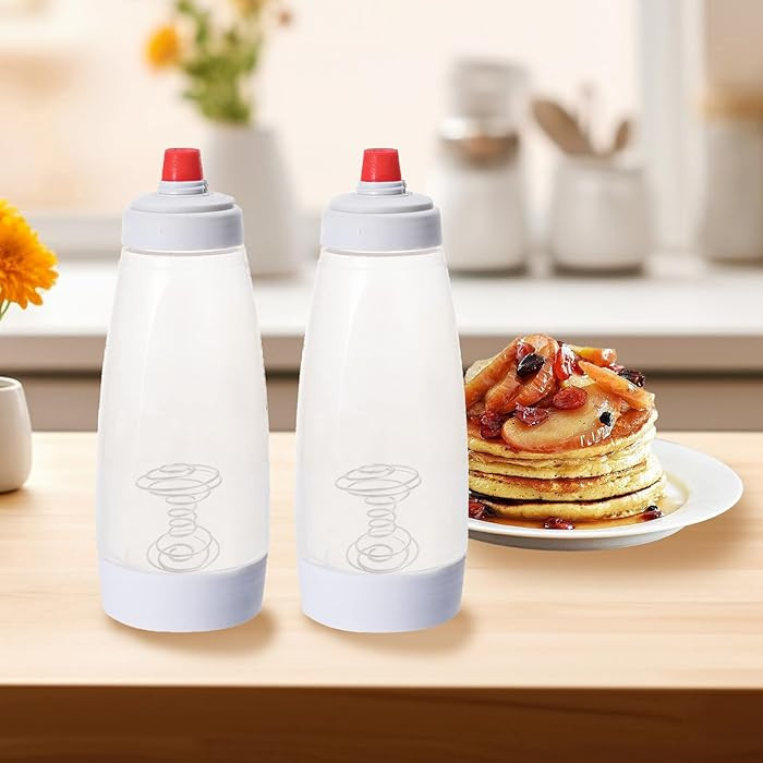 Pancake Batter Dispenser with stainless steel mixing ball, Pancake Shaker Batter Dispenser Bottle... | Amazon (US)