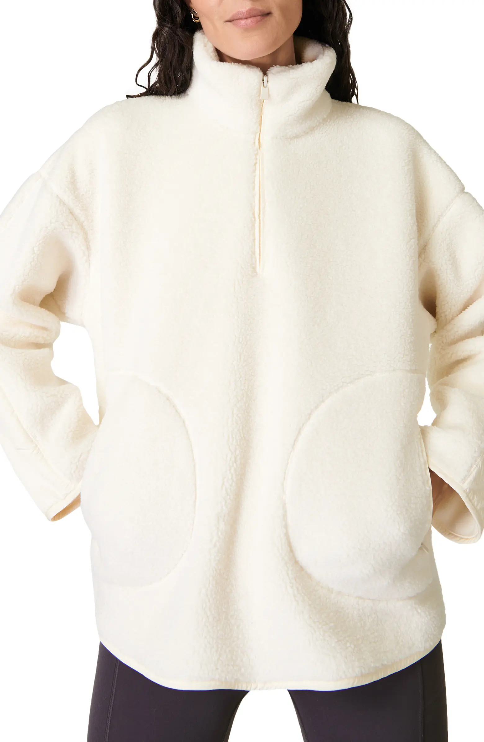Oversize Fleece Half Zip Top | Nordstrom Rack